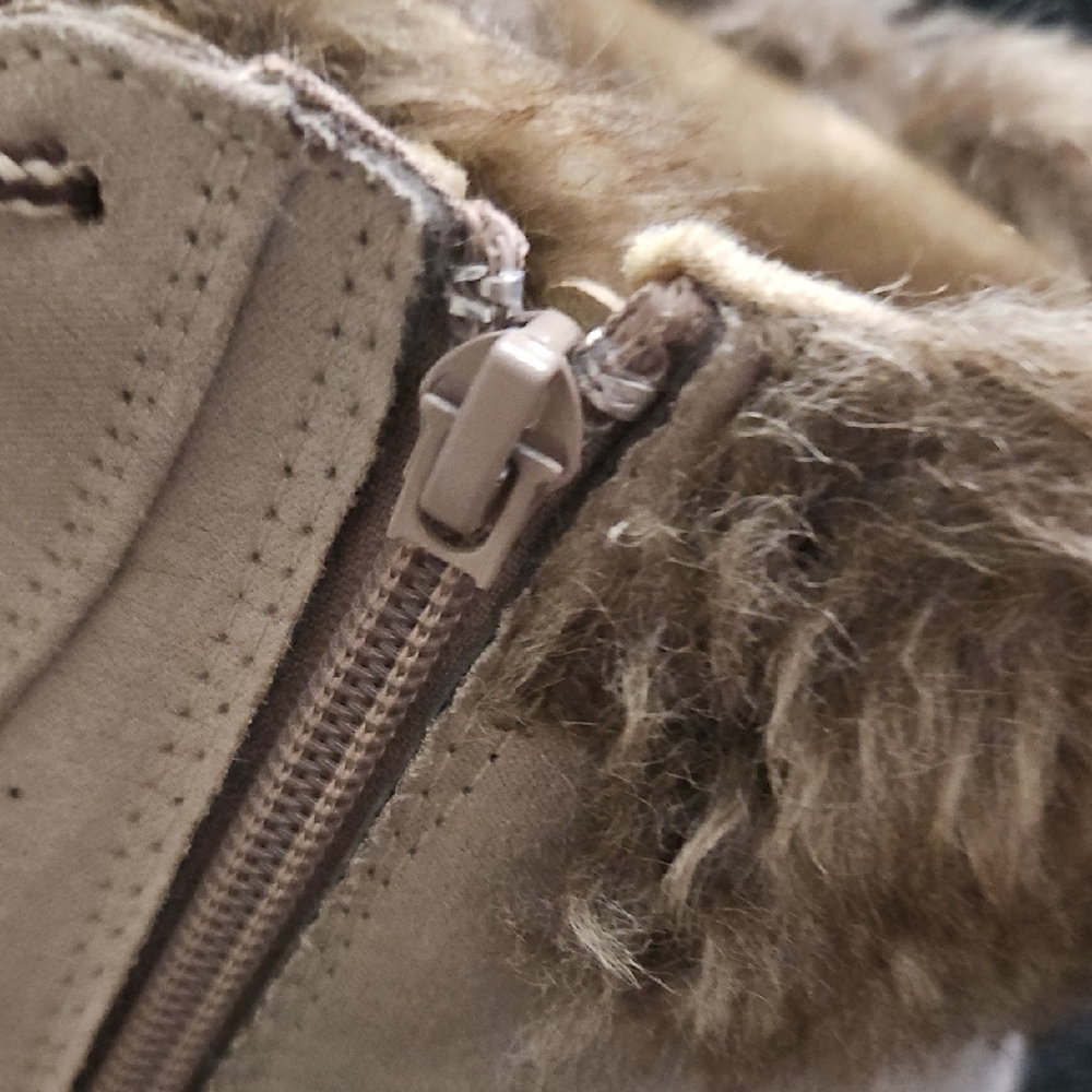 pop Taupe Faux Fur Lace-Up Winter Boots - Picture 5 of 8